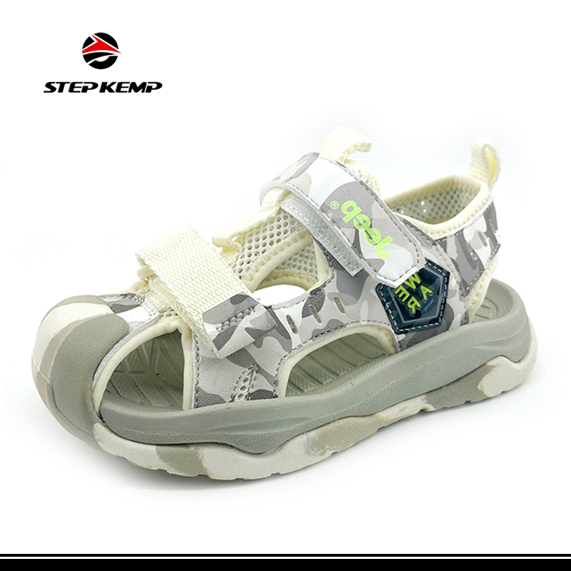 Children Summer Breathable Sandals Anti-Collision Toe Hook Loop Beach Sneaker