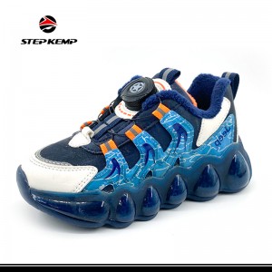 Children′s Autumn and Winter Warm Lining Sports Shoes