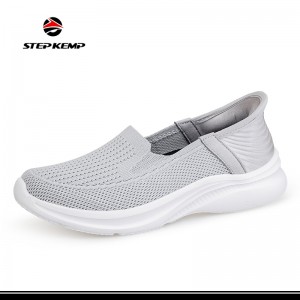 Flyknit Casual Women Sports Shoes Flat Bottom Running Sneaker