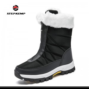 Womens Winter Snow Boots ເກີບກັນນ້ໍາ ເກີບຍ່າງປ່າທີ່ສະດວກສະບາຍ