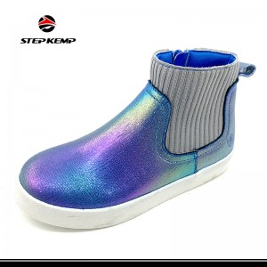 Children High Top Waterproof Skate Shoes Colorful Board Sneaker