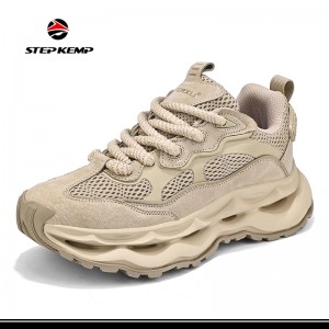 Men's Chunky Running Shoes Fashion Breathable Mesh Soft Sole Sneakers