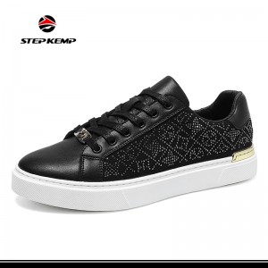 Designable Black White Board Sneakers Gunuine Leather Upper Men Sport Casual Shoes