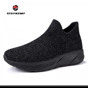 Flyknit Fashionable thiab Lightweight Sock Shoes Casual Running Sneakers
