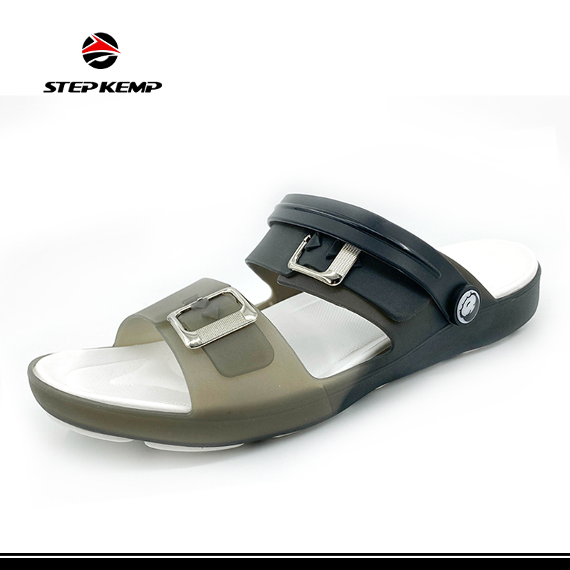 Mens Black Fashion Summer Sandals Soft-Soled Branded Footwear Slipper