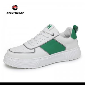 Classic White Comfortable Breathable Men Sports Skate Shoes