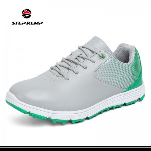 Sepatu Kets Olahraga Jalan Kaki Uniseks Sepatu Pelatih Golf Tanpa Spik