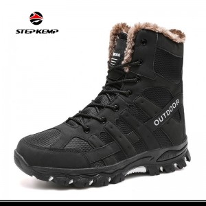 Зимние боевые ботинки для пустыни с плюшевой подкладкой, противоскользящая непромокаемая походная охотничья обувь