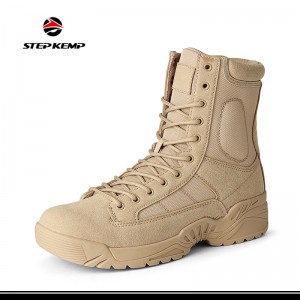 Mens Hiking Boots Outdoor Non Slip Casual Hiking Trekking Brown Khaki Shoes