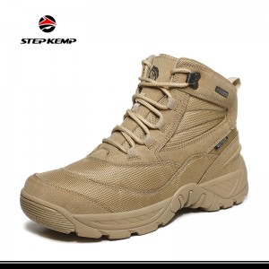 Custom Logo Outdoor Combat MID to High Top Desert Tactical Hiking Boots
