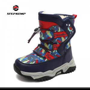 Boys Snow Boots Winter Waterproof Slip Resistant Cold Weather Shoes