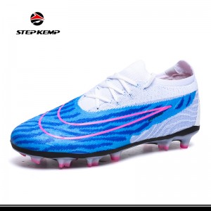 Womens Mens Flyknit Upper Breathable Lightweight Soccer Cleats Football Shoes