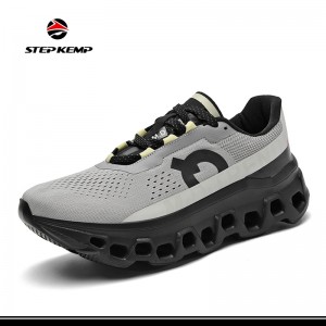 Нови дишащи ежедневни обувки за бягане Мъжки спортни маратонки Flyknit с мека подметка