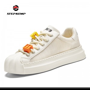 Mens School Youth Comfortable Breathable and Lightweight White Shoes