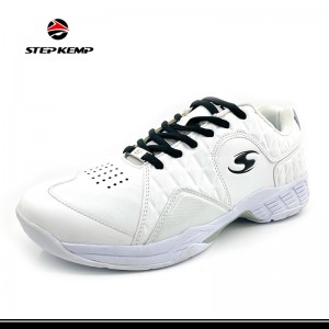 Men Women White Athletic Walking Shoes Slip On Casual Comfortable Tennis Sneakers