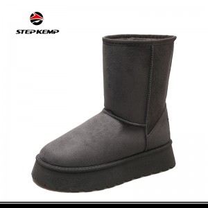 Boots tas-silġ tan-nisa Fashion Waterproof Komdu Mid Calf Boots