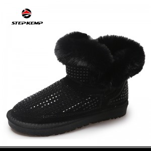 Winter Shoes for Women Soft Comfortable Faux Fur Mid Calf Winter Snow Boots