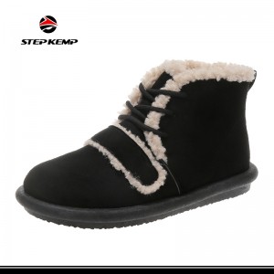 Giày bốt đi tuyết mùa đông không thấm nước dành cho nữ Giày bốt giả lông thú nhẹ ấm áp lót giữa bắp chân
