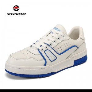New Design Popular White School Shoes Casual Flat Footwear Skate Sneakers