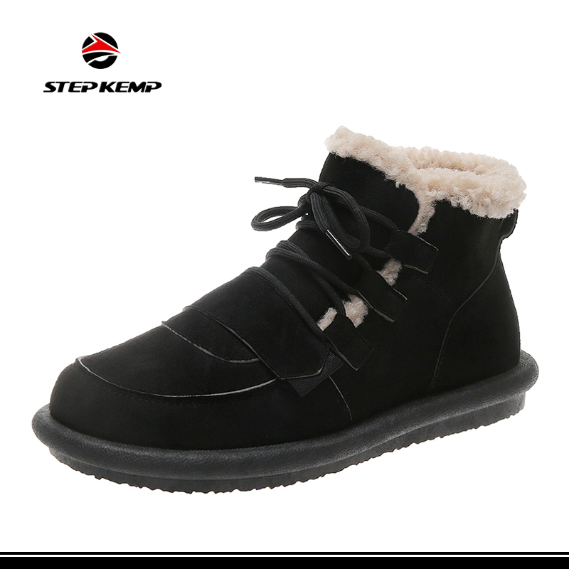 Waterproof Snow Boots Female Fur Integrated Short Boots Anti Slip Cotton Shoes