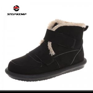 I-Brand Factory yasebusika efudumeleyo ye-Sheepskin Fur Boots Umyili wezihlangu ze-Furry Snow Boots