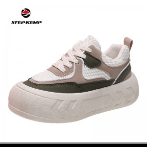 Womens Walking Sneakers Casual Strap Mesh Upper Breathable Sports Shoes