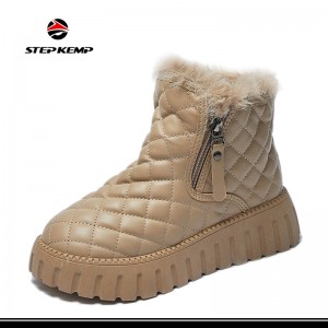 Bottes courtes d'hiver pour femmes, chaussures en coton chaud épaissi, bottes de neige pour femmes