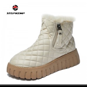 Botas curtas de inverno feminino engrosados ​​zapatos de algodón quente Botas de neve de muller