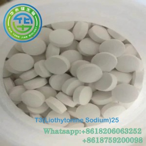 T3 25mcg Muscle Gain Steroids Liothytonine Sodium  Pills 100Pic/bottle Triiodo – L- Thyronine CAS 6893-02-3