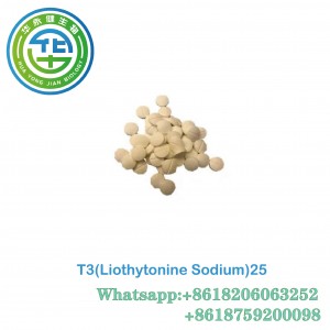 T3 25mcg Muscle Gain Steroids Liothytonine Sodium  Pills 100Pic/bottle Triiodo – L- Thyronine CAS 6893-02-3