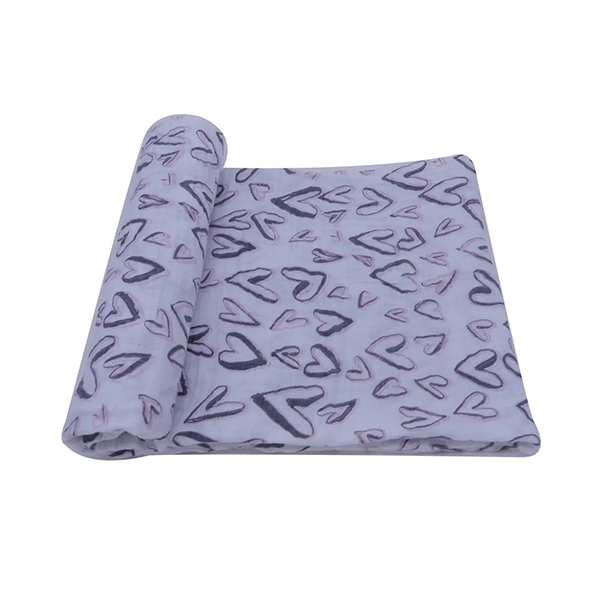 Printed or Solid 100% Organic Cotton Baby Blankets Baby Swaddle Baby Wrap