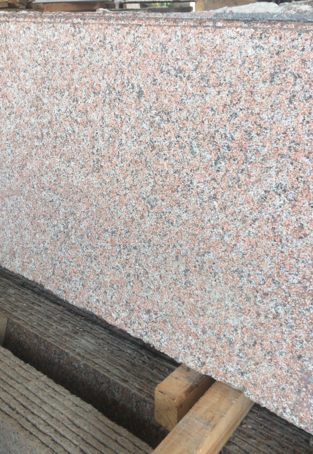 Red granite rough surface floor