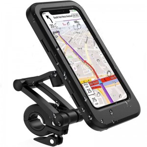 Bicycle Phone Holder Handlebars Anti-shake Waterproof with 360° Adjustable