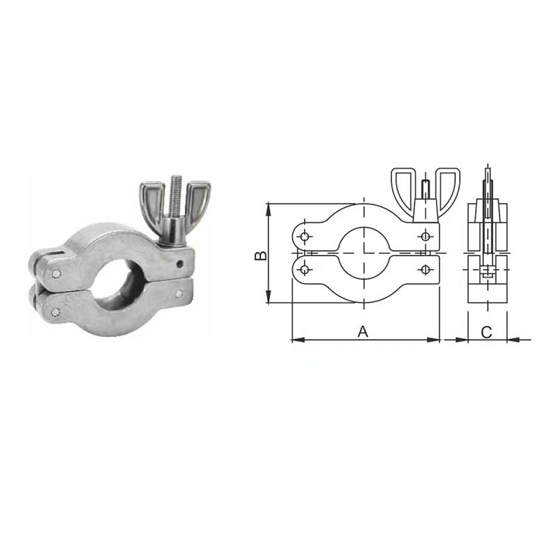 KF Vacuum Wing-Nut Clamps Type 1