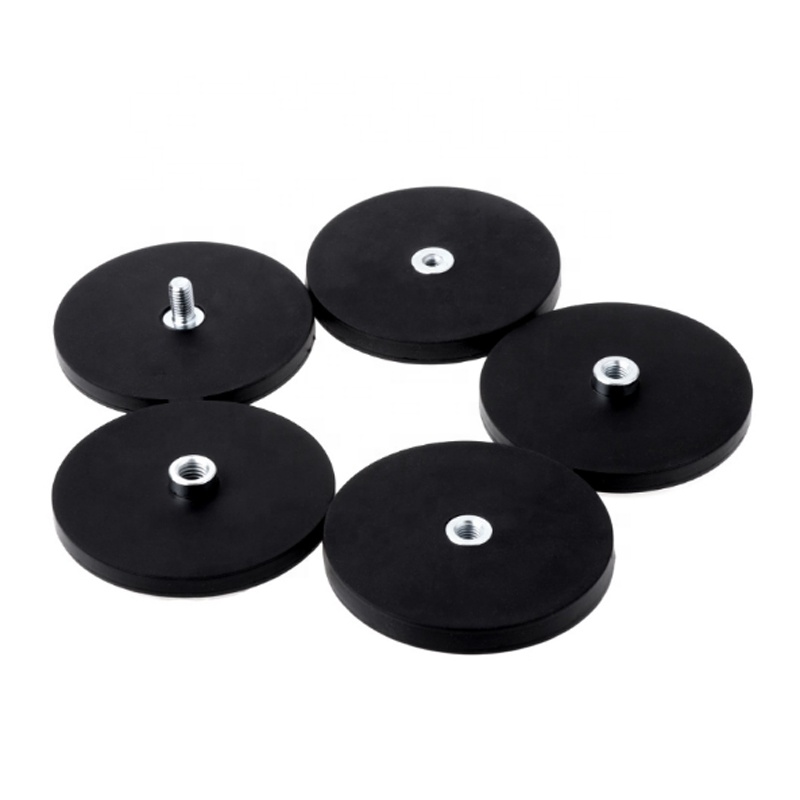 China Wholesale Magnetic Water Softener Supplier - Rubber Coated Neodymium Pot Magnets manufacture  – SINOMAKE detail pictures