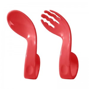 Baby training spoon twist children tableware set bent spoon children learn to eat fork spoon set