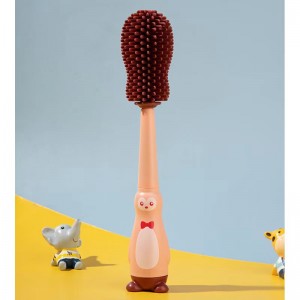 Silicone bottle brush, baby special nipple brush, straw brush, four in one set  Multi functional bottle brush set