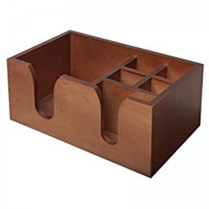 Wooden Classic Bar Caddy – Brown Wood