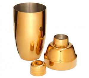 Gold Plated Deluxe Cocktail Shaker 350ml