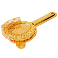 Gold Plated Strainer With Crossed Apertures
