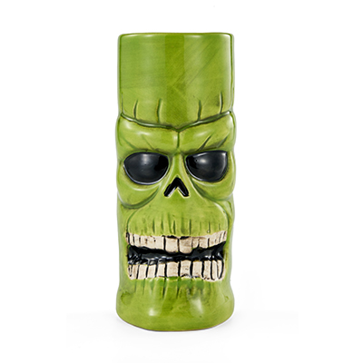 Ceramic Green Demon Tiki Mug 390ml