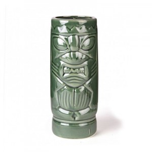 Ceramic Mean Green Tiki Mug 500ml