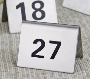 Stainless Steel Table Number