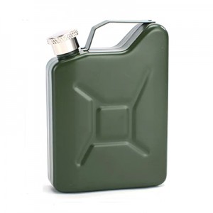 Powder Coated Jerry Can Hip Flask 130ml – Green
