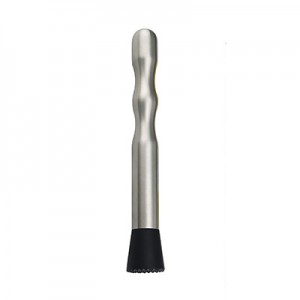 Stainless Steel Muddler With Finger Groove