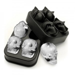 4 Section Silicone Ice Mould – Skull Shape