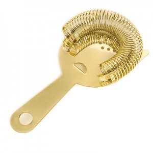 Gold Plated Professional Cocktail Strainer – Straight Ear