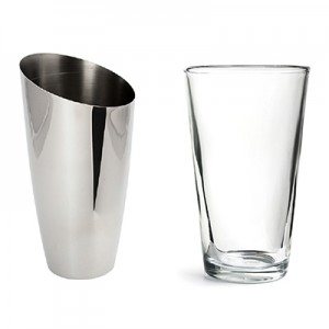 Stainless Steel Boston Cocktail Shaker With Slanted Mouth