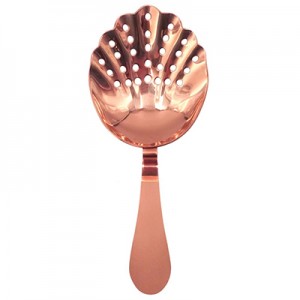 Copper Plated Shell Julep Cocktail Strainer