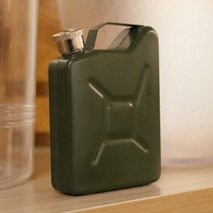 Powder Coated Jerry Can Hip Flask 130ml – Green